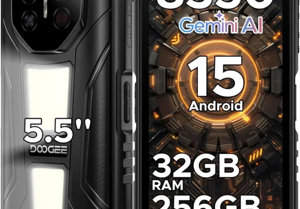 DOOGEE Fire 3 Max Unlocked Rugged Smartphone: 8350mAh Battery, 48MP Camera, 5.5" HD Display, IP68/IP69K, 32GB+256GB with 2TB Expandable, Android 15