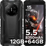 DOOGEE Fire 3 Rugged Smartphone Unlocked, 8350mAh Battery, 12GB RAM, 64GB Storage (Expandable to 2TB), IP68 Waterproof, 5.5" HD+ Display - Android 15 Cell Phone for T