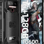 OUKITEL WP23 Plus Rugged Unlocked Smartphone with 10600mAh Battery, 128GB Storage, 6.52" Display, 13MP Camera, Android 15, IP68/69K, NFC, and Dual SIM (Black)