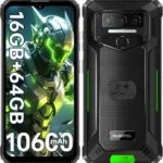 OUKITEL WP23S Rugged Unlocked Smartphone: 10600mAh Battery, 6.52" Display, 64GB+1TB, Android 15, IP68/69K, NFC, Green