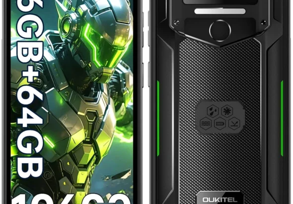 OUKITEL WP23S Rugged Unlocked Smartphone: 10600mAh Battery, 6.52" Display, 64GB+1TB, Android 15, IP68/69K, NFC, Green