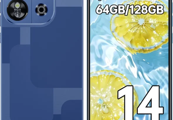 OUKITEL C57S Unlocked Smartphone: 8GB RAM 64GB/128GB ROM, Android 14, 6.52" HD+ Display, 4300mAh Battery, 13MP Dual Camera, 4G Dual SIM for T