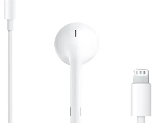 Apple EarPods Headphones with Lightning Connector, Wired Ear Buds for iPhone with Built-in Remote to Control Music, Phone Calls, and Volume