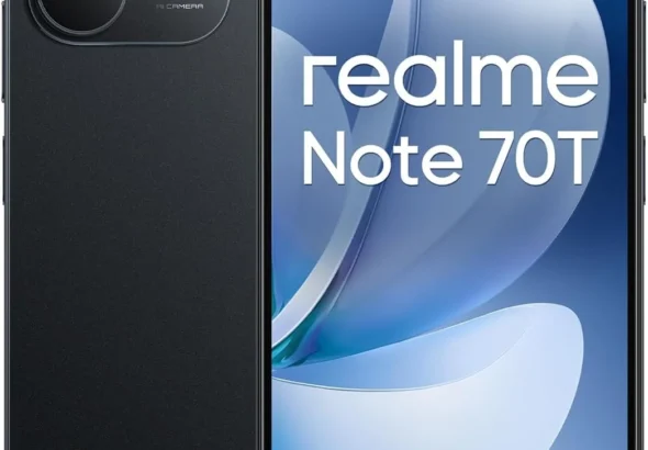 realme Note 70T 4G Smartphone 4+256GB, 6.75 inch Screen, Black, 90Hz Display, 6000mAh Battery, 32MP Camera, Powerful Octa-core Processor, ArmorShell Protection, IP54
