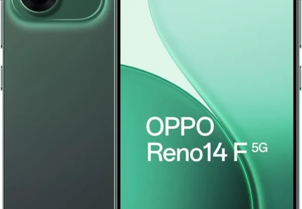 OPPO Reno14 F Dual-SIM 256GB ROM + 8GB RAM (GSM Only | No CDMA) Factory Unlocked 5G Smartphone (Luminous Green) - International Version