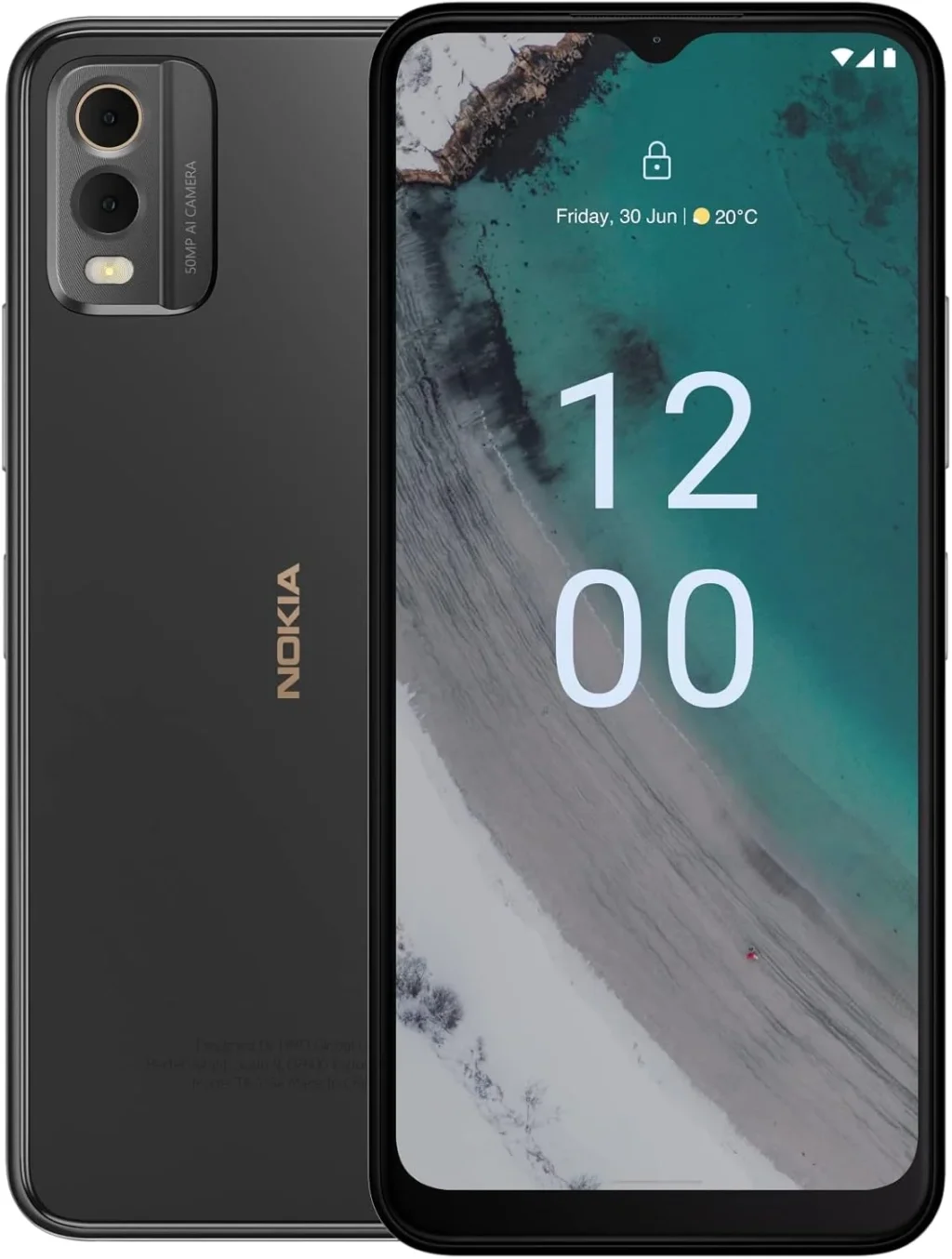 Nokia C32 | Android 13 | 3-Day Battery | Dual SIM | 50MP Dual Camera | 4/128GB | 6.5-Inch Screen | Unlocked GSM Smartphone | Not Compatible with Verizon or AT&T | Charcoal
