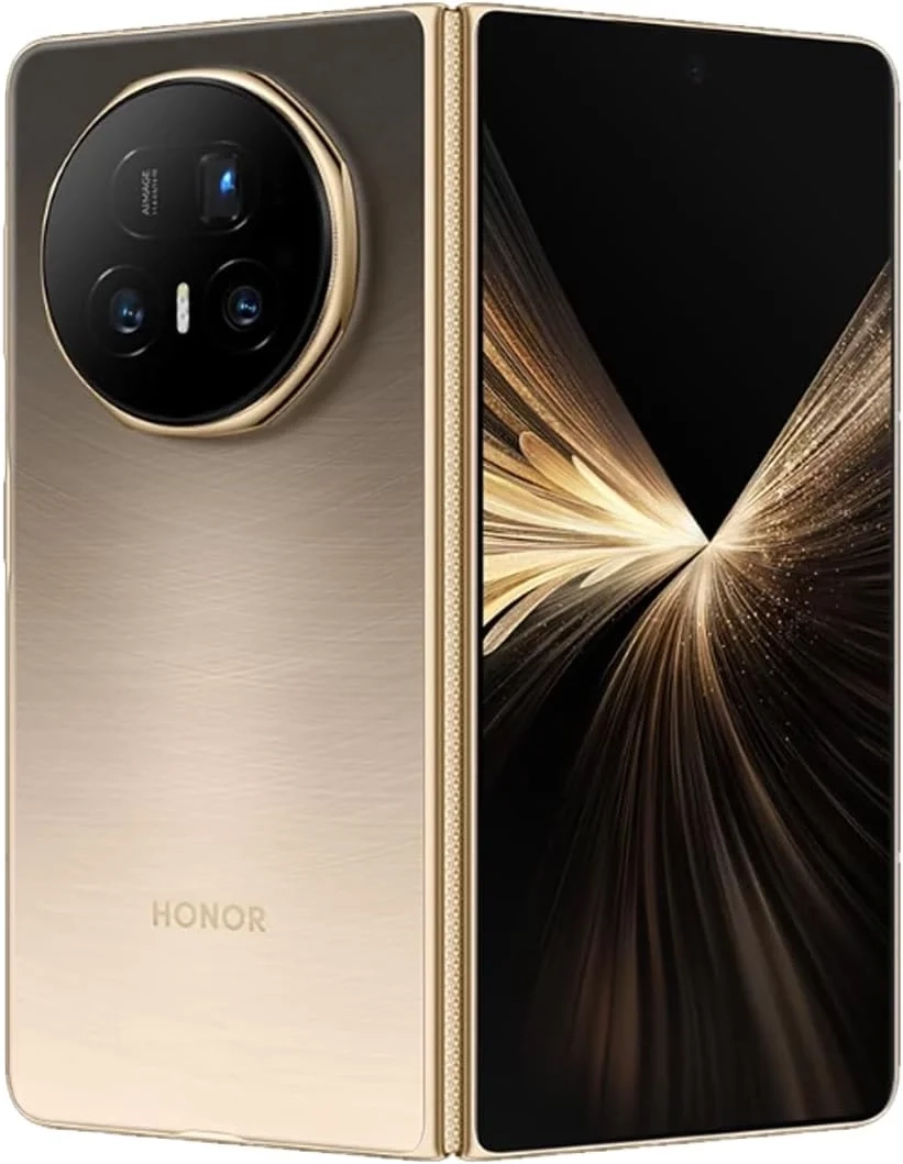 Honor Magic V5 5G MBH-N49 (GSM, International Version) Folding Screen | 512GB Storage 16GB RAM Dual-SIM Factory Unlocked Android 15 Smartphone (Dawn Gold)
