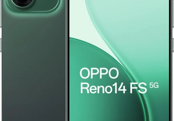 OPPO Reno14 FS Dual-SIM 512GB ROM + 12GB RAM (GSM Only | No CDMA) Factory Unlocked 5G Smartphone (Luminous Green) - International Version
