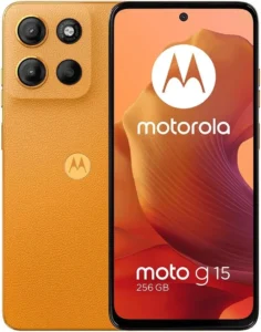 Motorola Moto G15 4+256GB Unlocked Phone in Orange