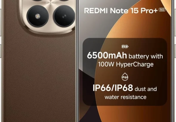 XIAOMI Redmi Note 15 Pro+ Plus 5G Ai (Compatible with Tmobile Mint Tello & Global) (512GB + 12GB) NFC 6.83" 120Hz 200MP Ultra Camera Model 2510ERA8BG Unlocked Dual Sim Liberado (Mocha Brown)