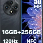 UMIDIGI G100 Unlocked Cell Phone Android 14, 6.9" HD+ 120Hz,Octa-core 16GB +256GB Expand 1TB,GPS Unlocked Smartphone,6000mAh,50MP Triple Camera,Dual 4G LTE Phone, NFC,AI Face Unlock,OTG,Black