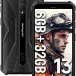 Ulefone Armor X12 Rugged Smartphone, Waterproof Phones Unlocked, Octa-core Android 13, 6GB+32GB, Dual SIM Global 4G LTE, 4860mAh Battery, Face Recognition, Bluetooth, NFC, Compass - Black
