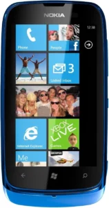 NOKIA Lumia 610 Cyan Blue 8GB Factory Unlocked 3.5G Phone