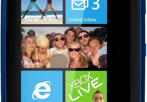 NOKIA Lumia 610 Cyan Blue 8GB Factory Unlocked 3.5G Phone