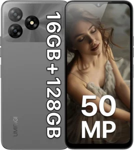 UMIDIGI G5 Android 13 Smartphone, 5000mAh 8+128GB/TF 1TB Expand, Ultra-Slim 6.6" Screen, 50MP AI Camera, Fingerprint/Face Unlocked 4G Dual SIM Mobile Phone