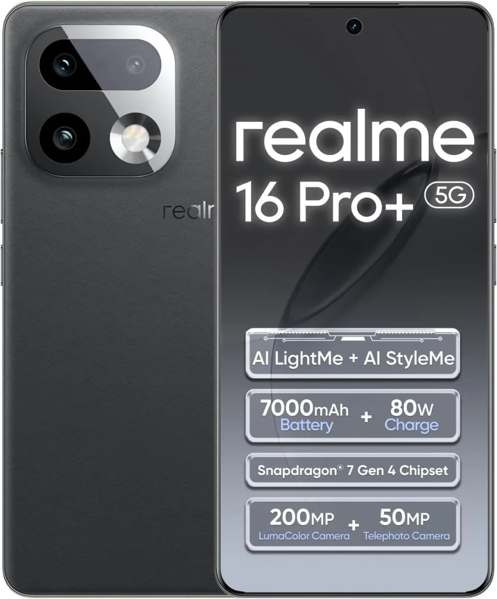 realme 16 Pro+ 5G 12+512GB Grey 144Hz AMOLED 7000mAh