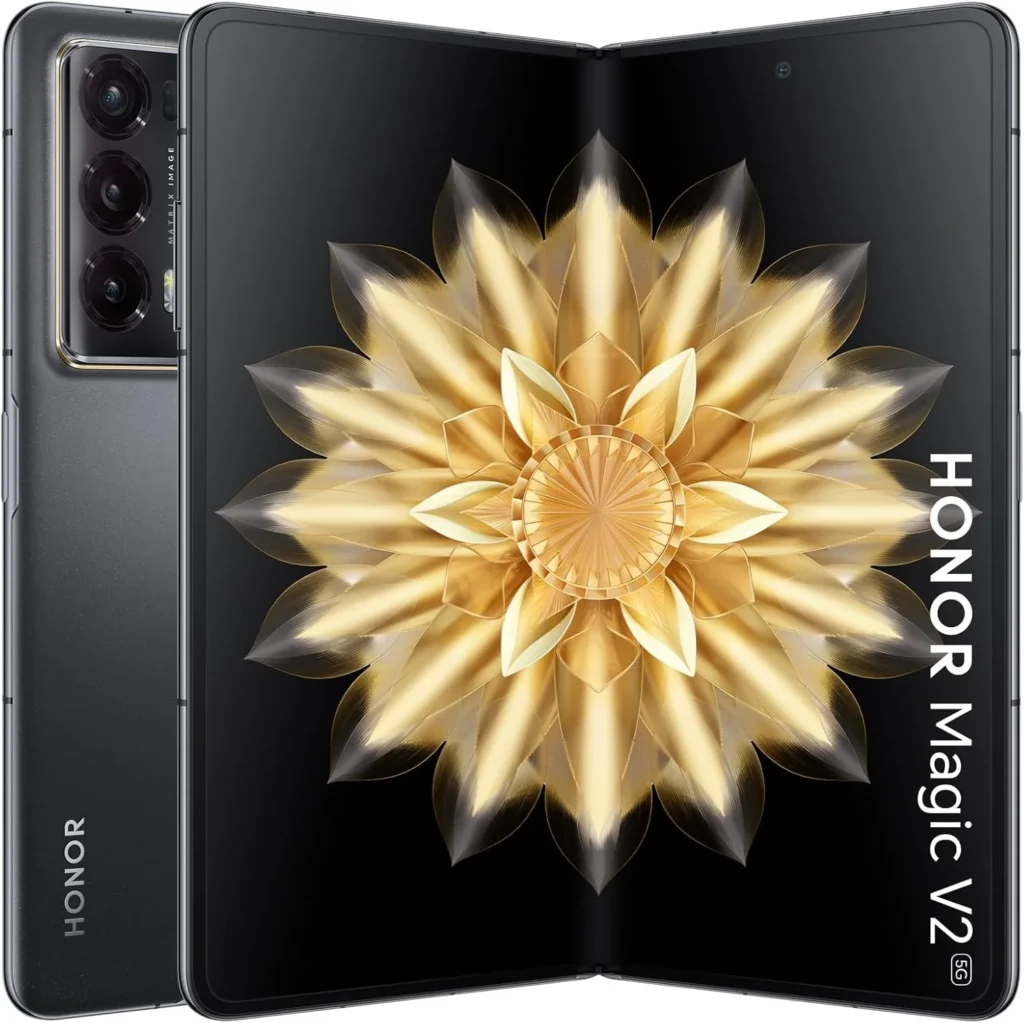 HONOR Magic V2 Standard Edition Dual SIM 512GB ROM + 16GB RAM (GSM | CDMA) Factory Unlocked 5G Smartphone (Midnight Black) - International Version