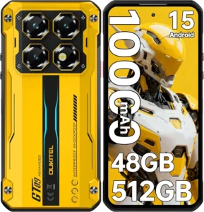 OUKITEL WP60 5G Rugged Phone 10000mAh 108MP Yellow